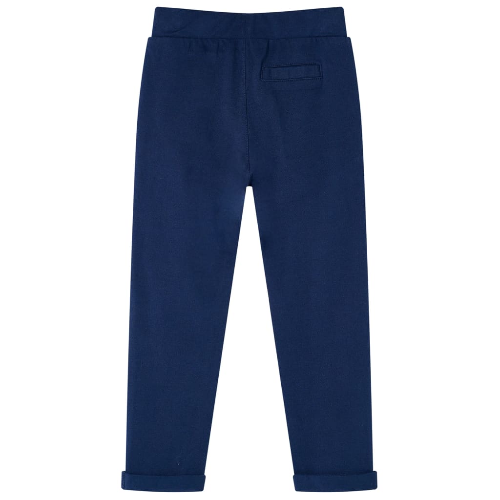 VidaXL Pantalon enfant avec cordon de serrage 104 bleu marine