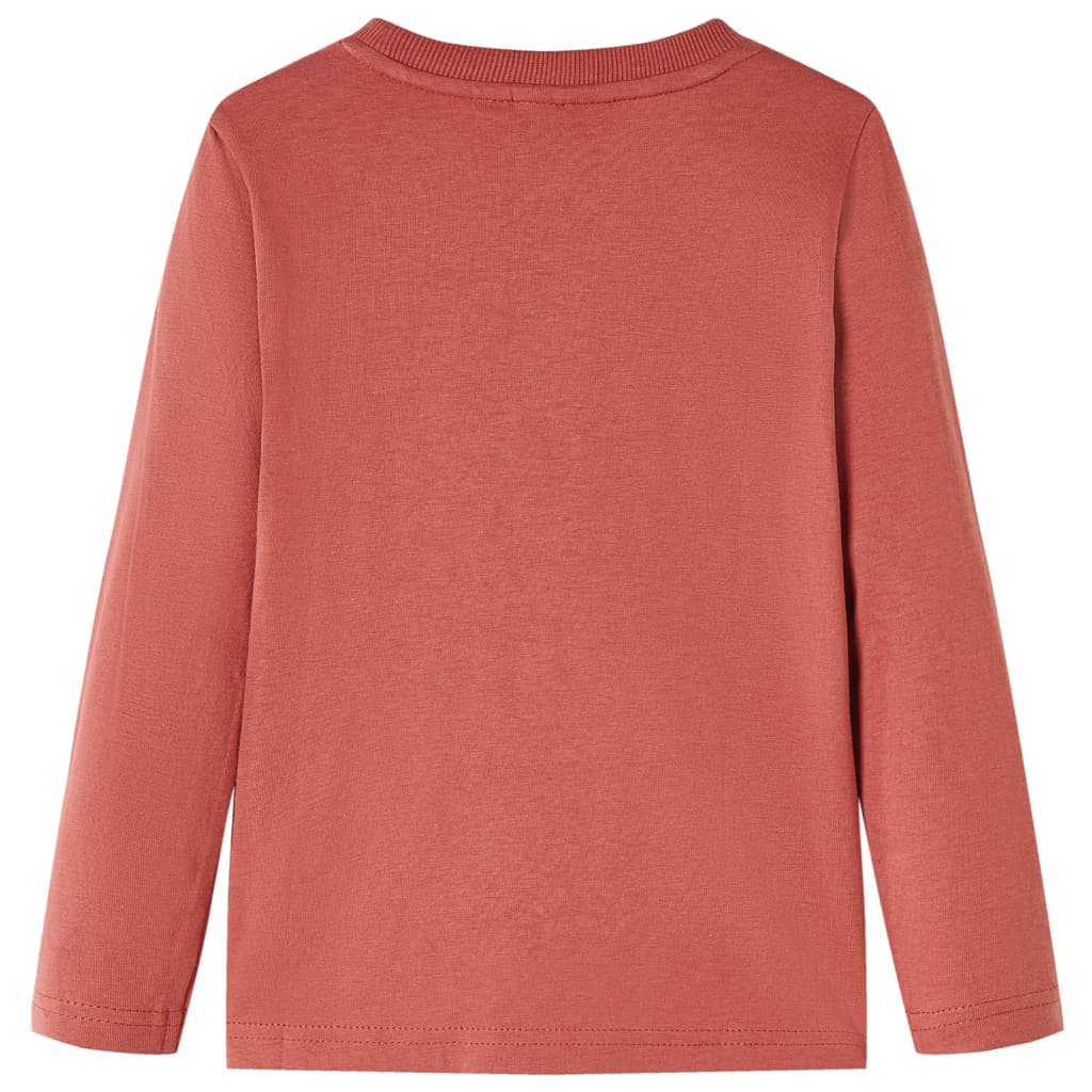 VidaXL Chemise enfant à manches longues 116 couleur henné