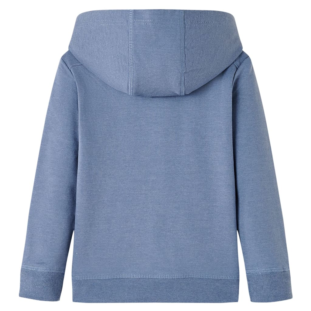 VidaXL Pull enfant à capuche 116 bleu mélangé