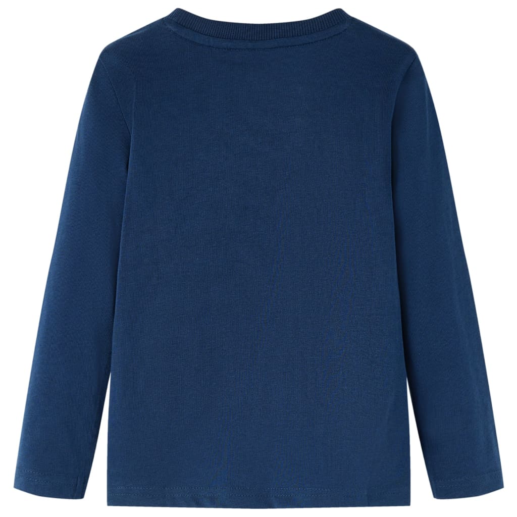 VidaXL Chemise enfant à manches longues 140 bleu marine