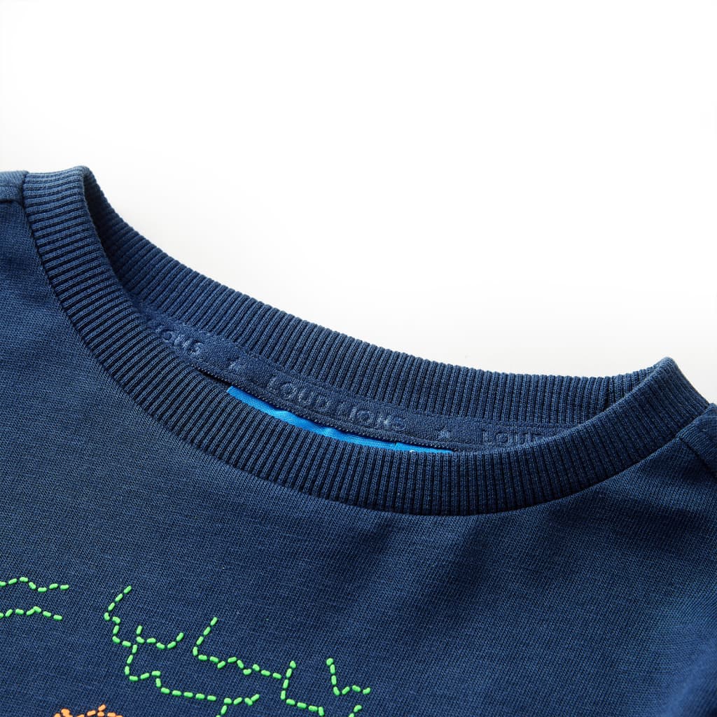 VidaXL Chemise enfant à manches longues 140 bleu marine