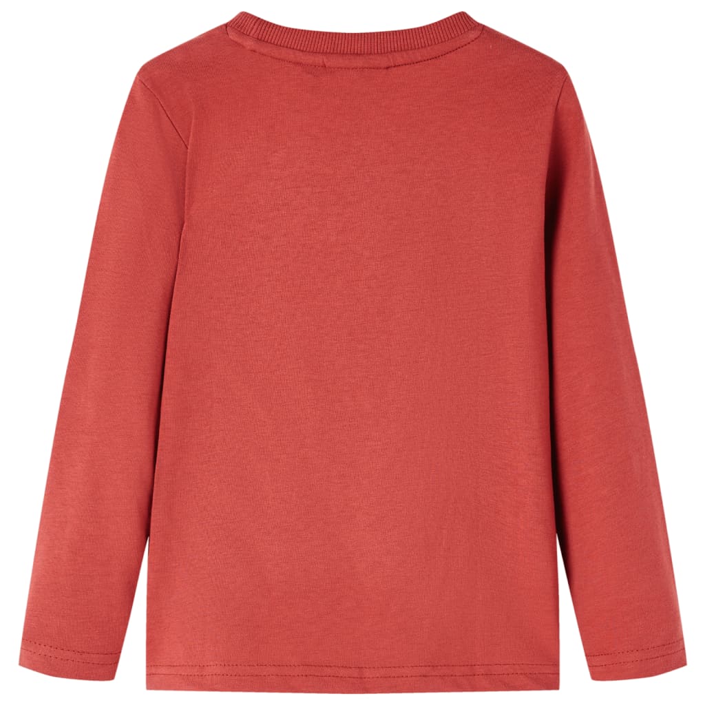 VidaXL Chemise enfant à manches longues 140 rouge-marron