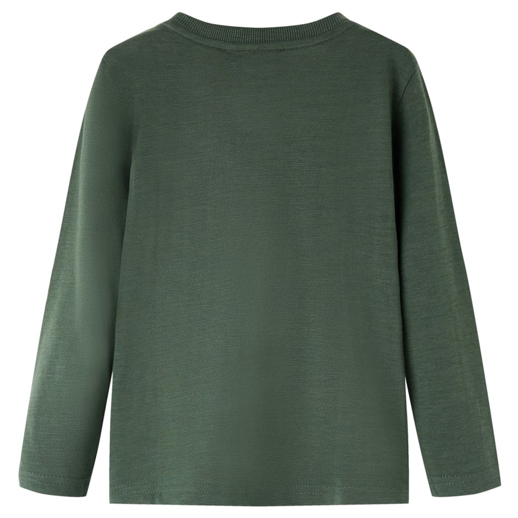 VidaXL Chemise enfant à manches longues 92 vert foncé