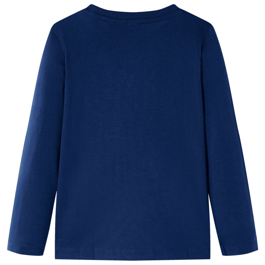 VidaXL Chemise enfant à manches longues 116 bleu marine