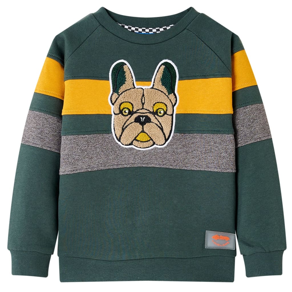 VidaXL Pull enfant 116 vert foncé