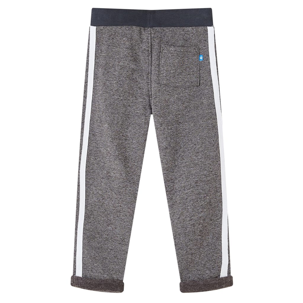 VidaXL Pantalon de jogging pour enfants 128 gris foncé mélangé