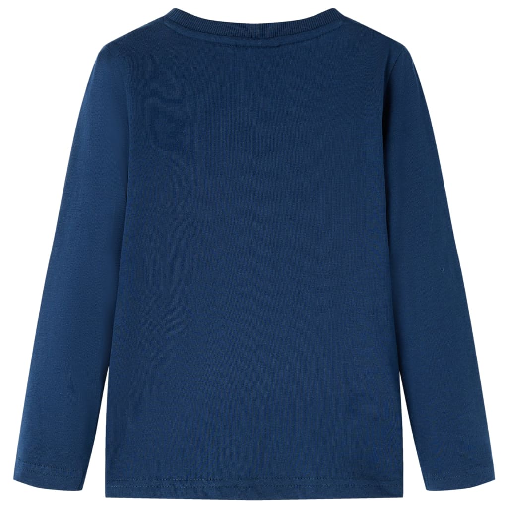 VidaXL Chemise enfant à manches longues 116 bleu marine
