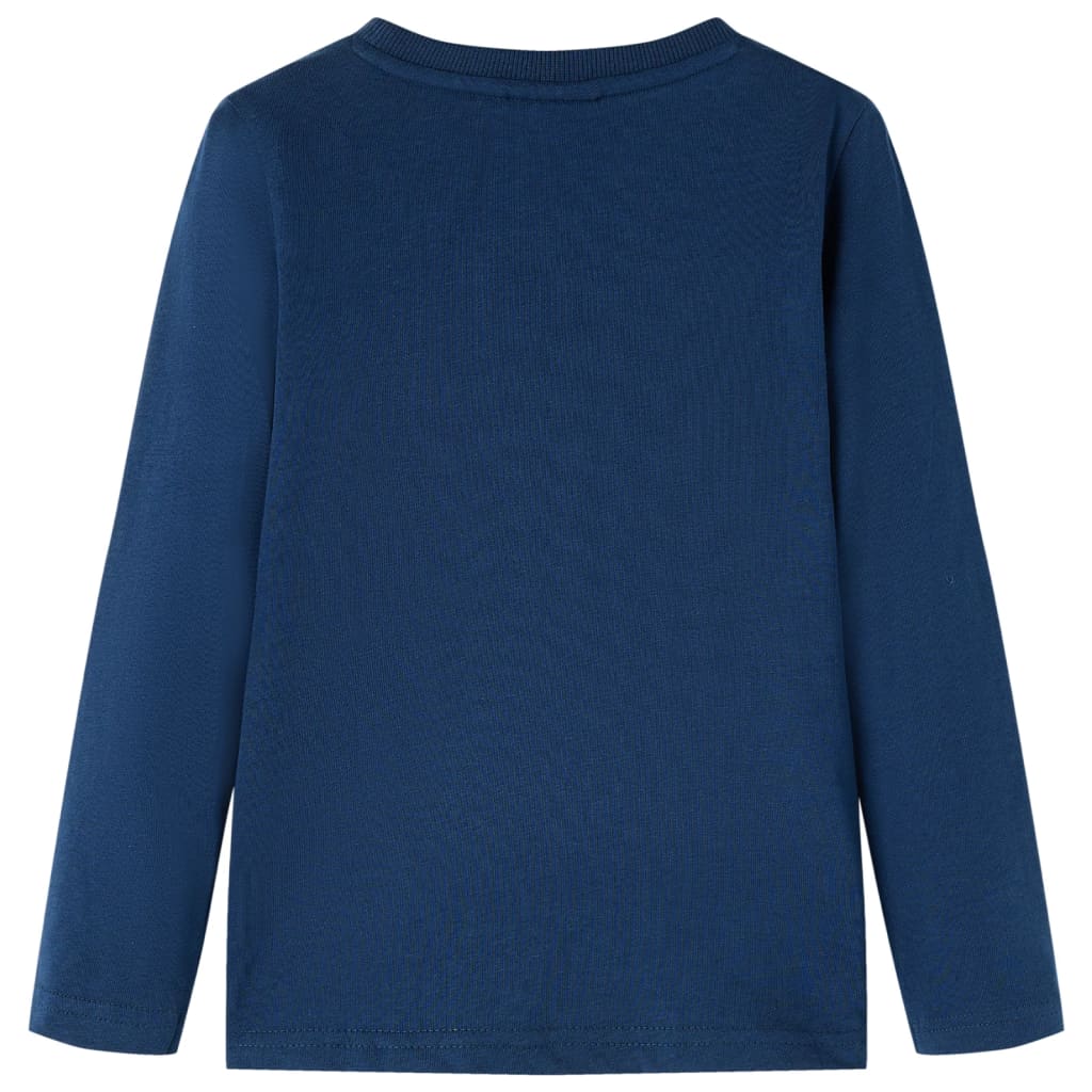 VidaXL Chemise enfant à manches longues 128 bleu marine