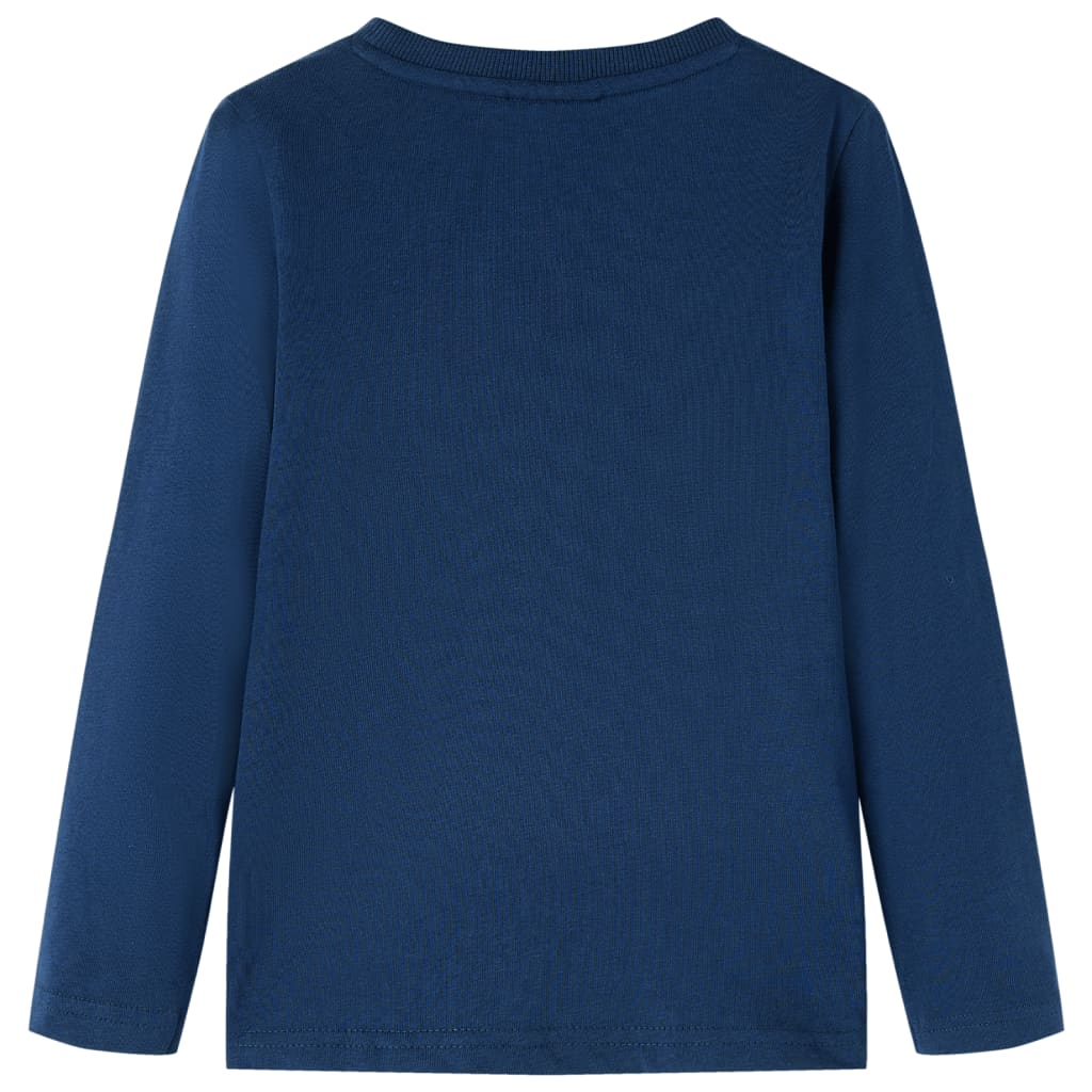 VidaXL Chemise enfant à manches longues 140 bleu marine