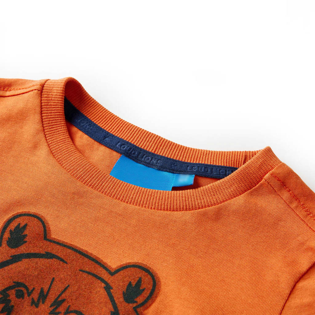 VidaXL Chemise enfant à manches longues 104 orange foncé