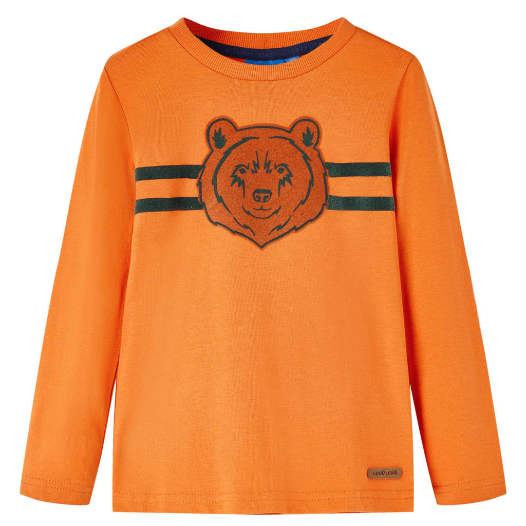 VidaXL Chemise enfant à manches longues 116 orange foncé