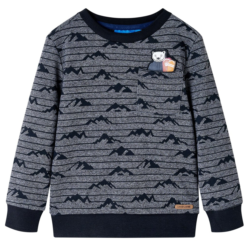VidaXL Pull enfant 128 bleu marine mixte