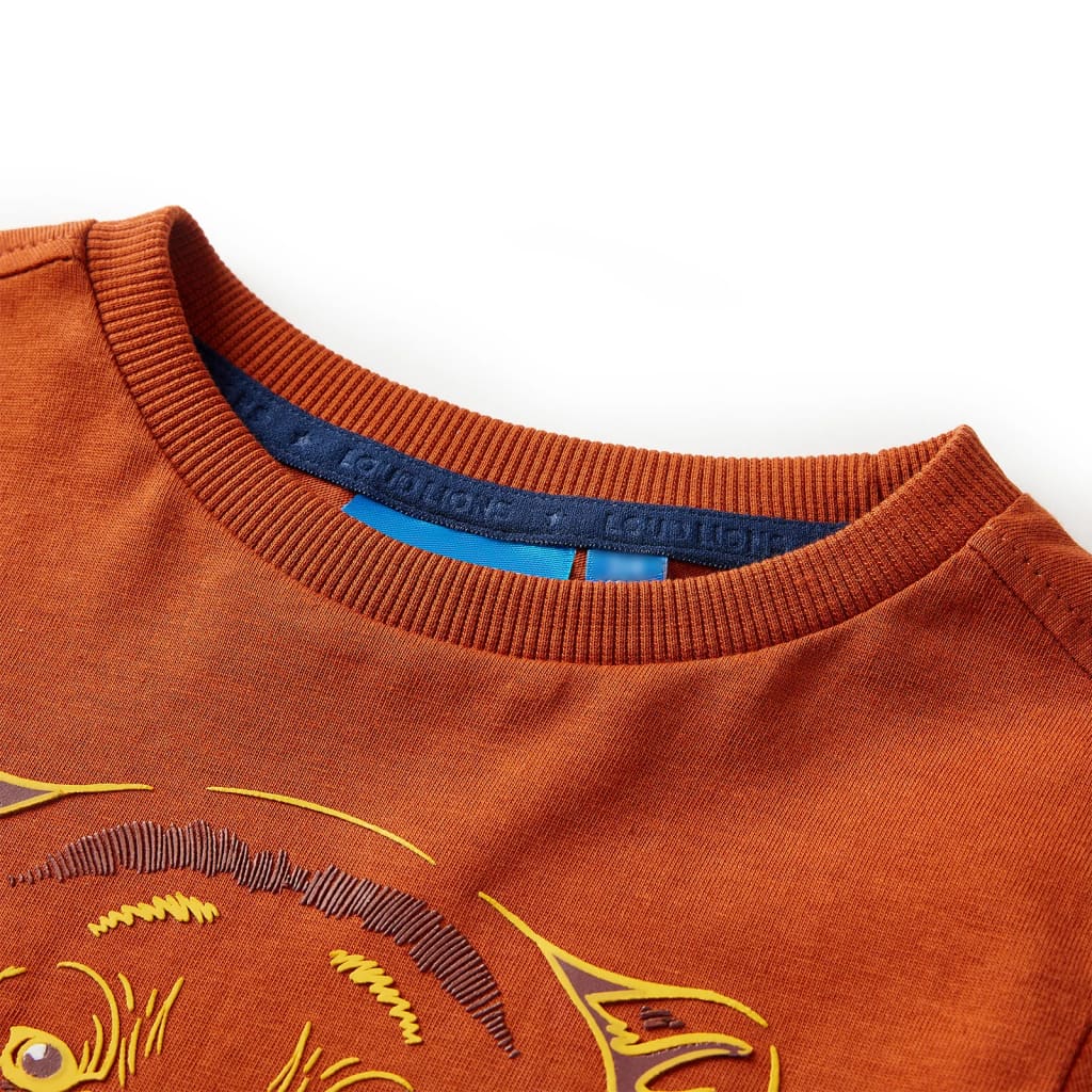VidaXL Chemise enfant à manches longues 104 couleur rouille clair