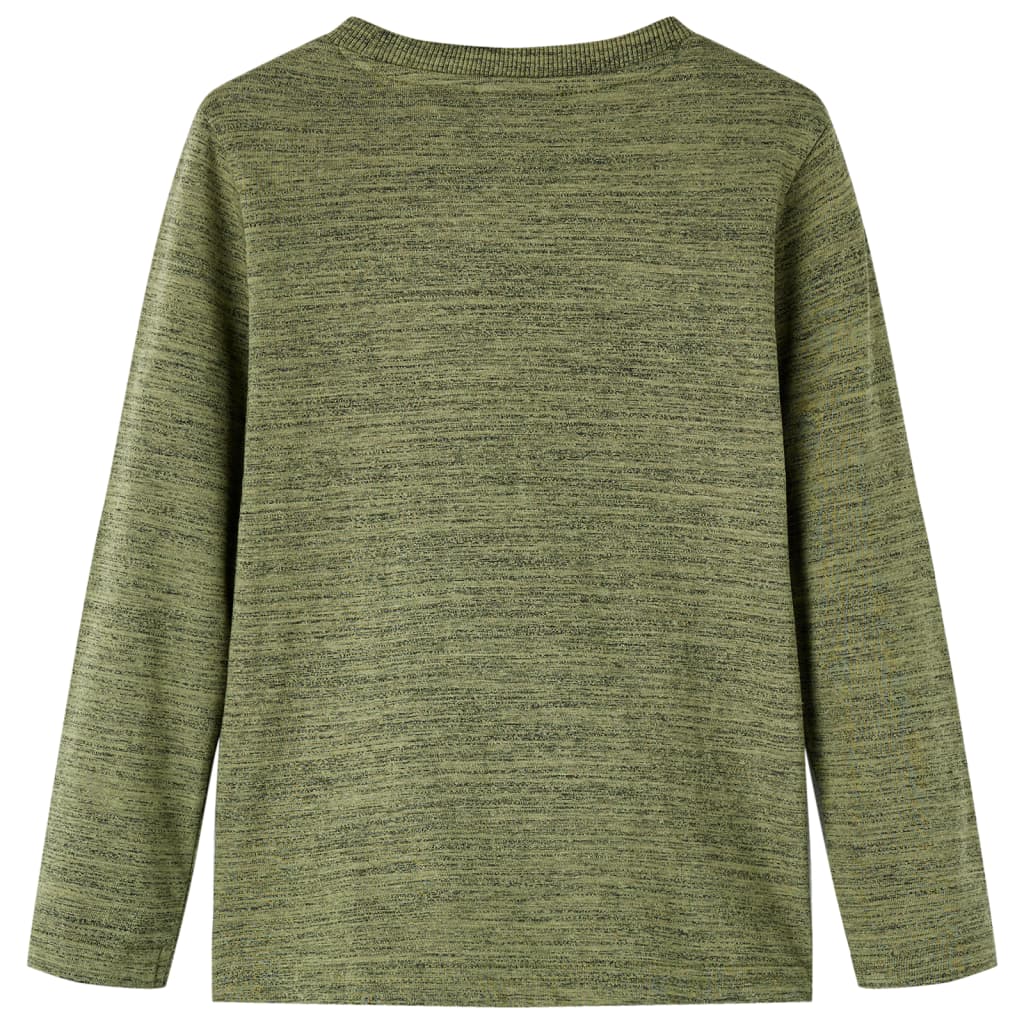VidaXL Chemise enfant à manches longues 104 kaki mélangé