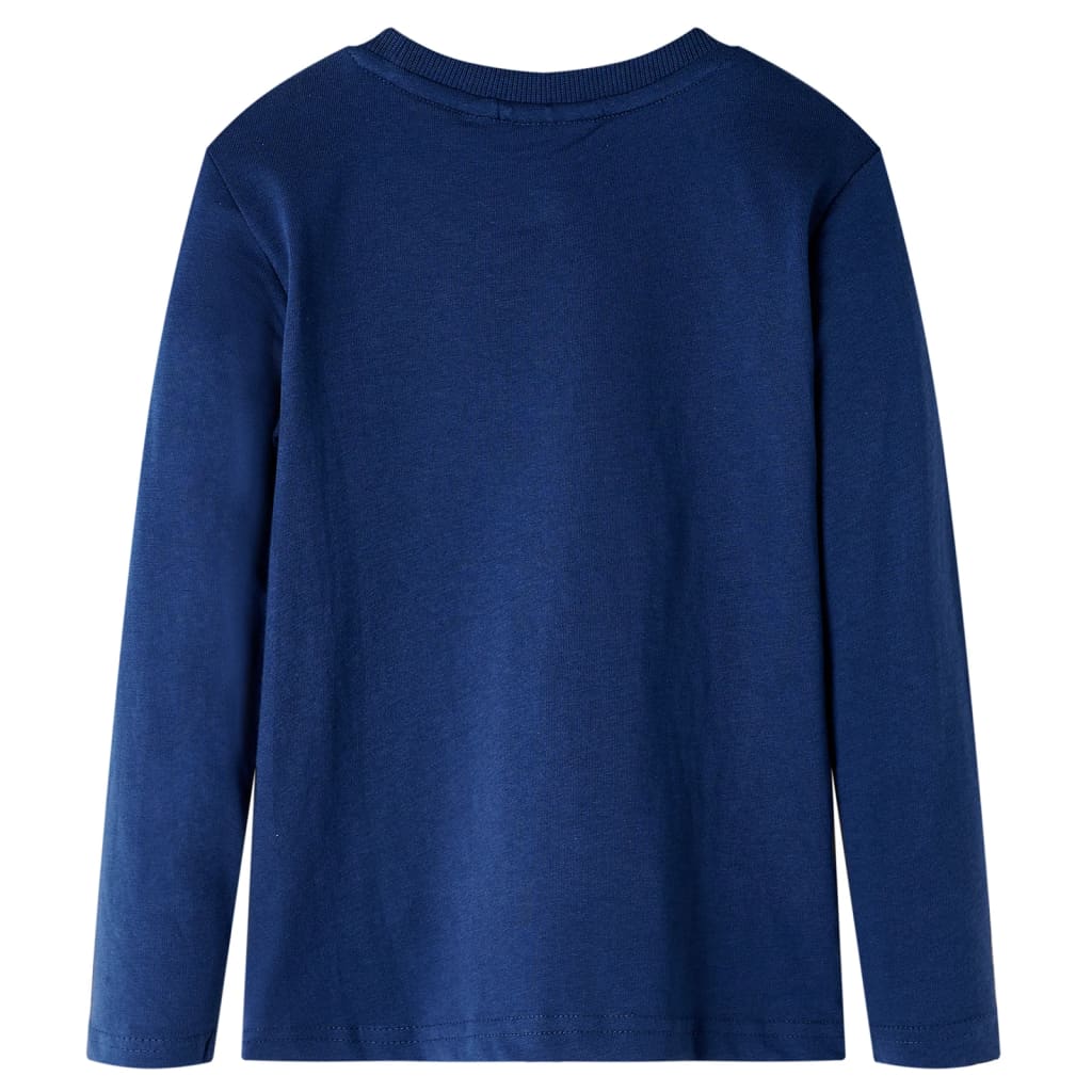 VidaXL Chemise enfant à manches longues 128 bleu marine