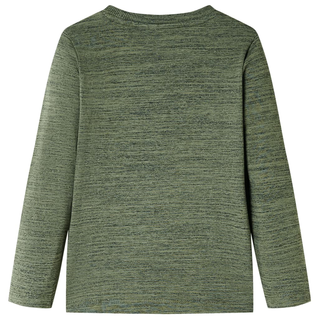 VidaXL Chemise enfant à manches longues 104 kaki mélangé