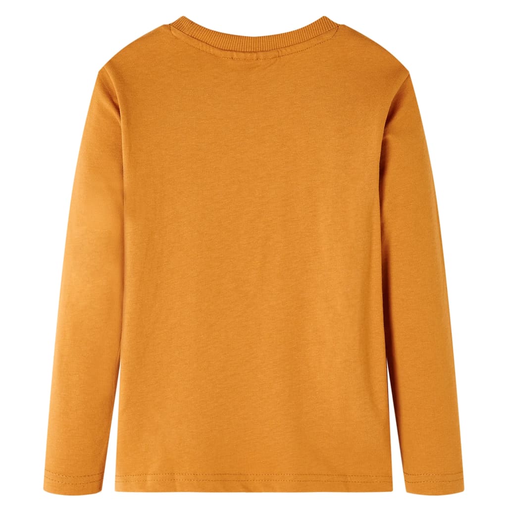 VidaXL Chemise enfant à manches longues 116 ocre foncé