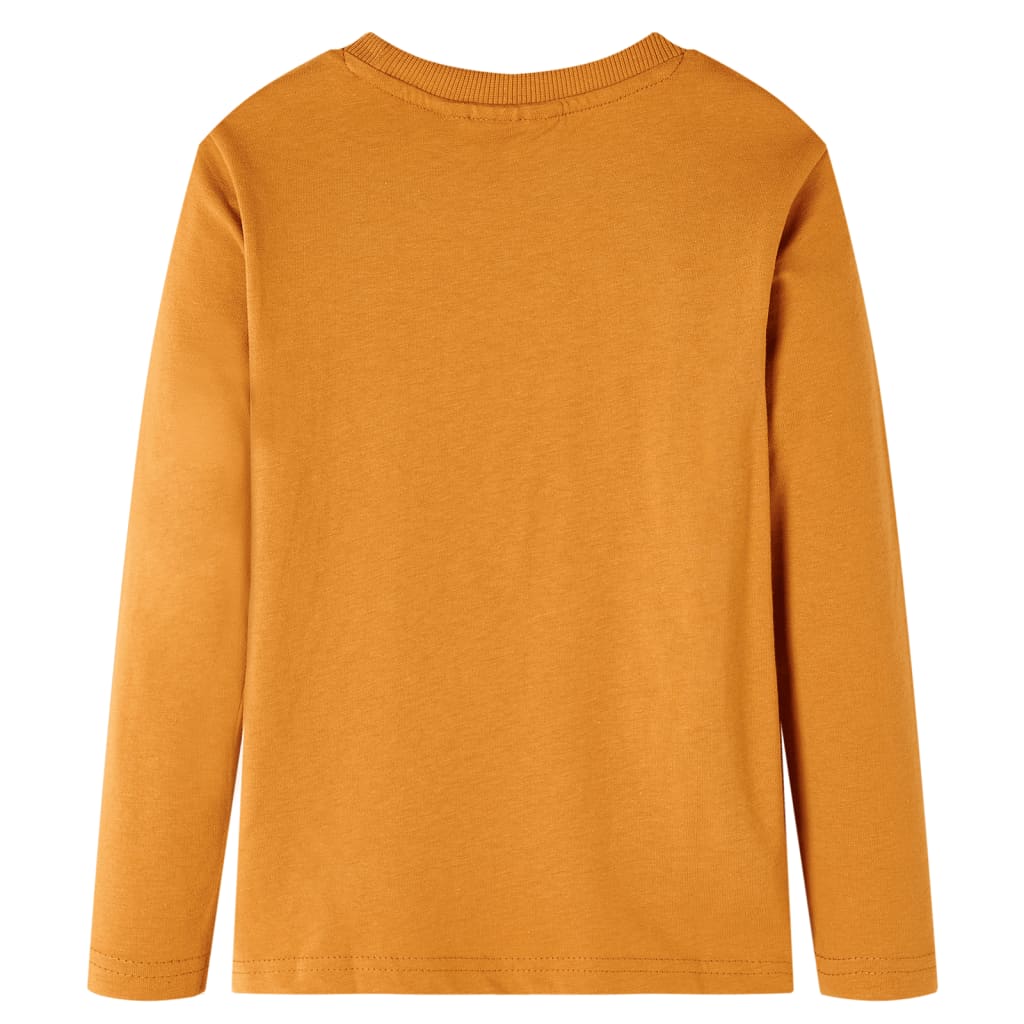 VidaXL Chemise enfant à manches longues 140 ocre foncé foncé