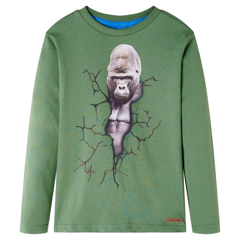 VidaXL Chemise enfant à manches longues 116 kaki clair