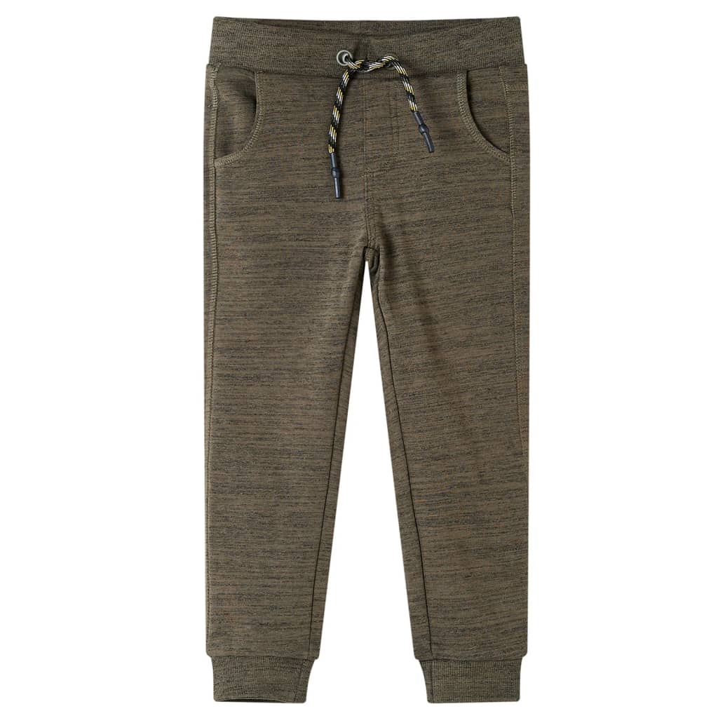 VidaXL Pantalon de survêtement pour enfants 128 kaki foncé mélangé