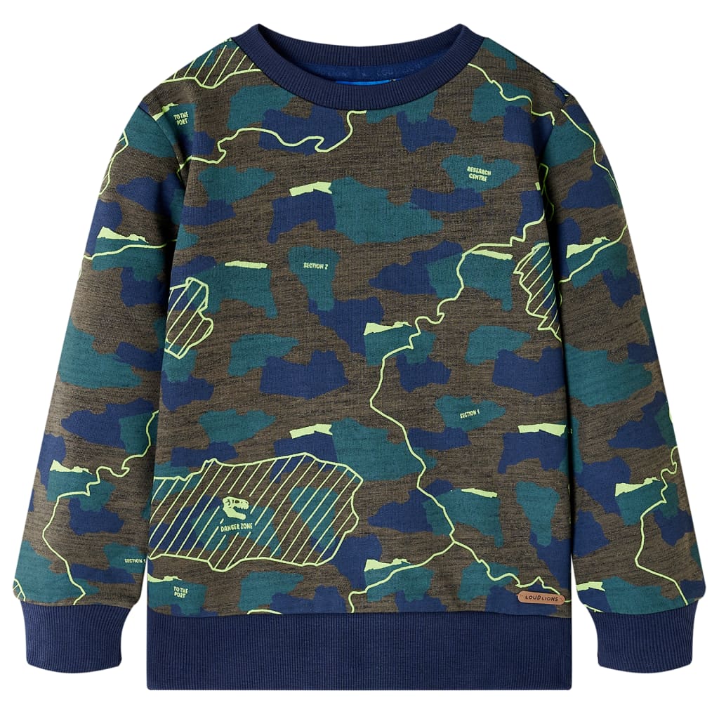 VidaXL Chemise enfant 140 kaki foncé mélangé