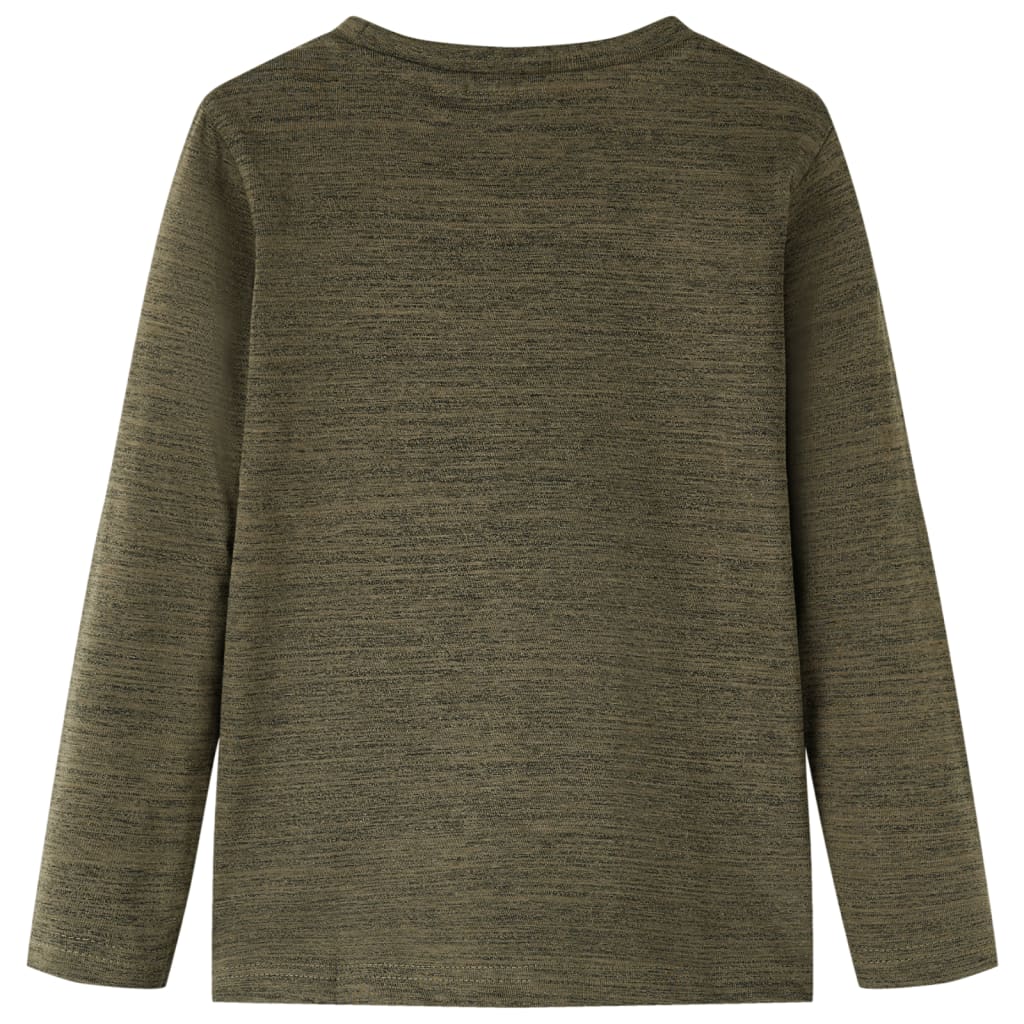 VidaXL Chemise enfant à manches longues 92 kaki mélangé