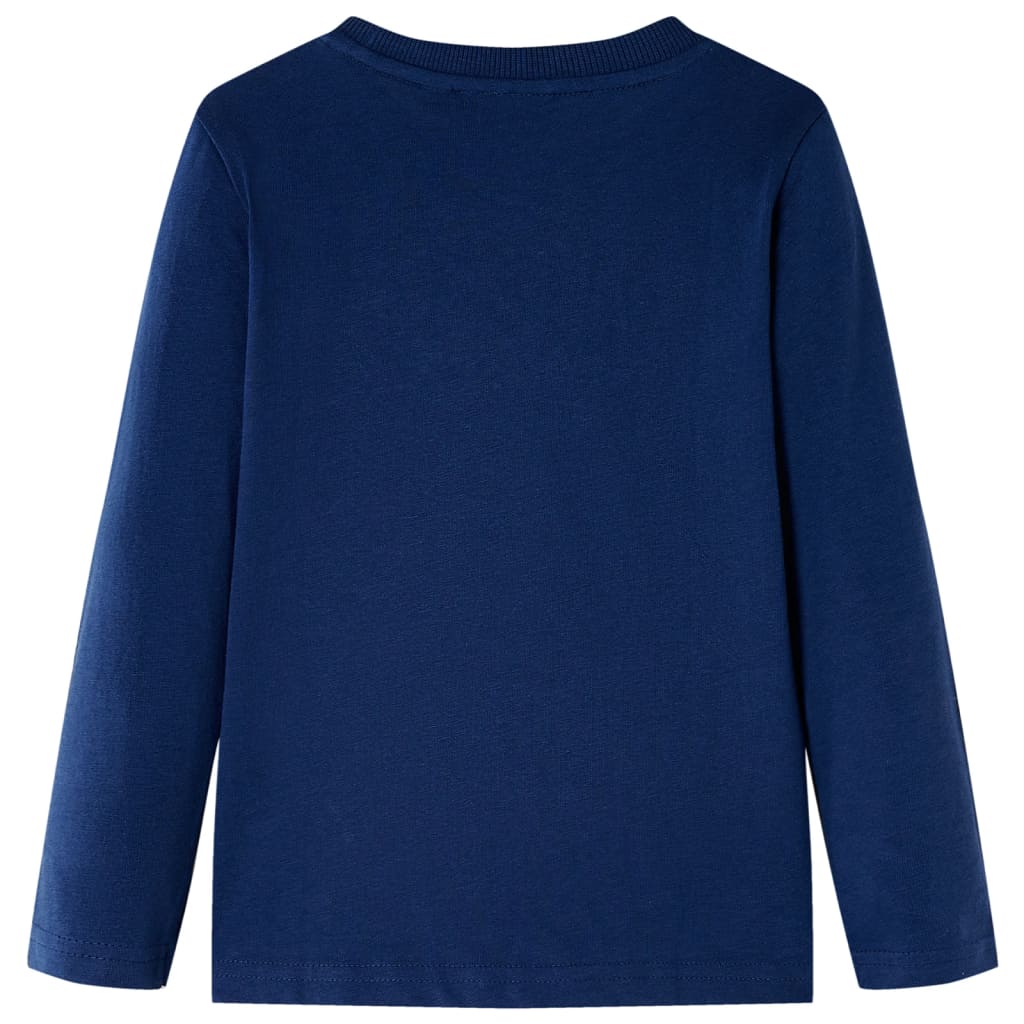VidaXL Chemise enfant à manches longues 92 bleu marine