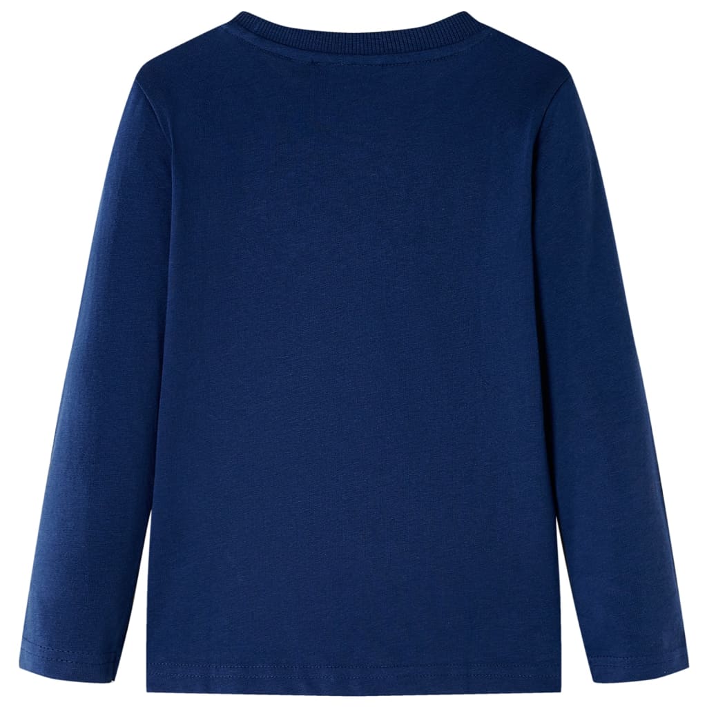 VidaXL Chemise enfant à manches longues 140 bleu marine