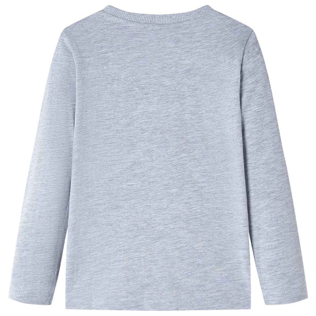 VidaXL Chemise enfant à manches longues 92 gris mélangé