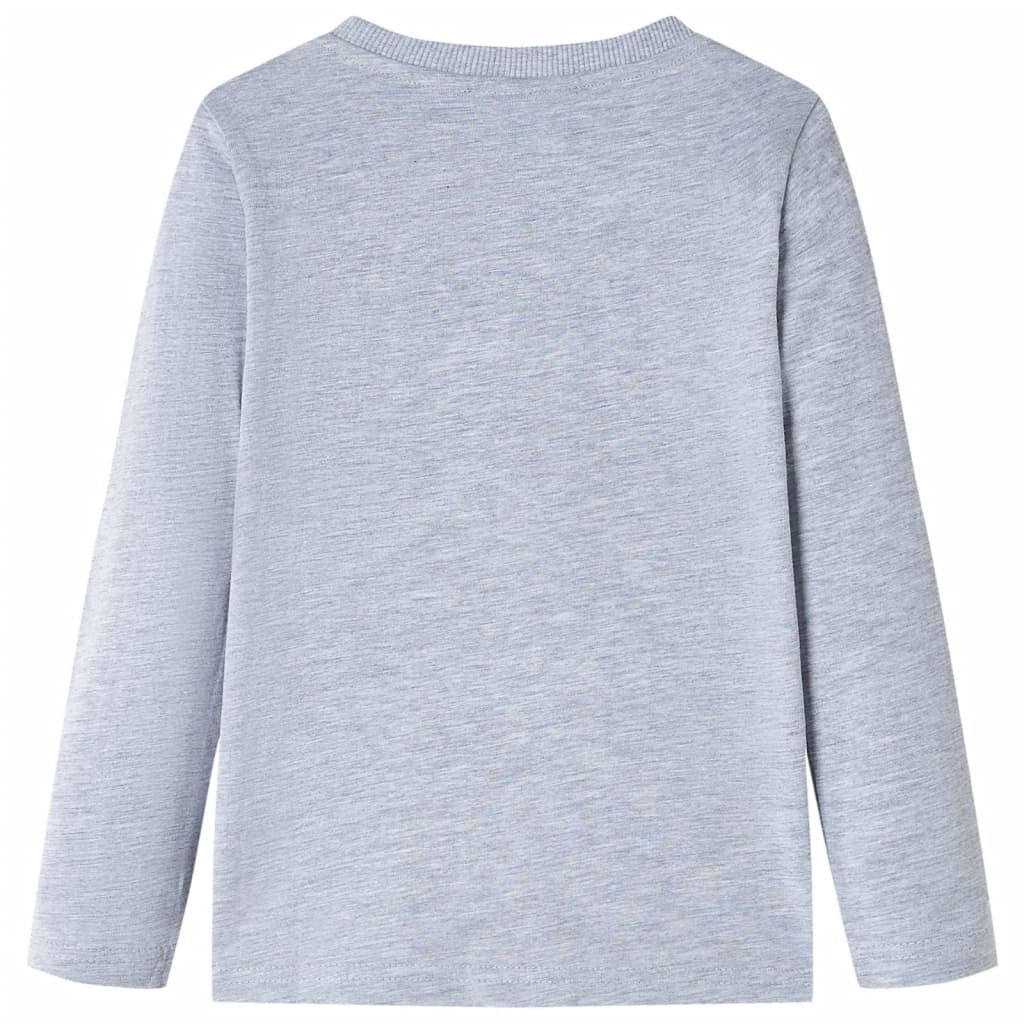 VidaXL Chemise enfant à manches longues 104 gris mélangé