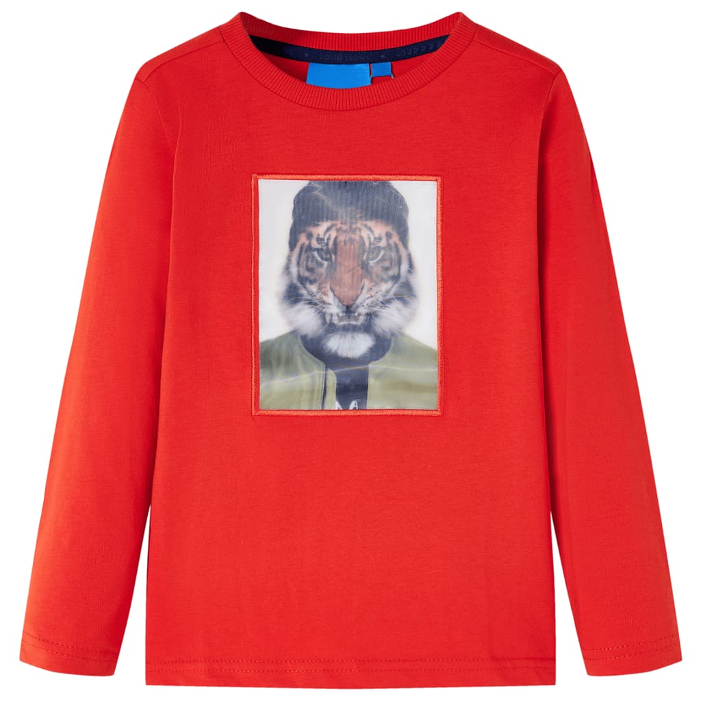 VidaXL chemise enfant à manches longues 140 rouge
