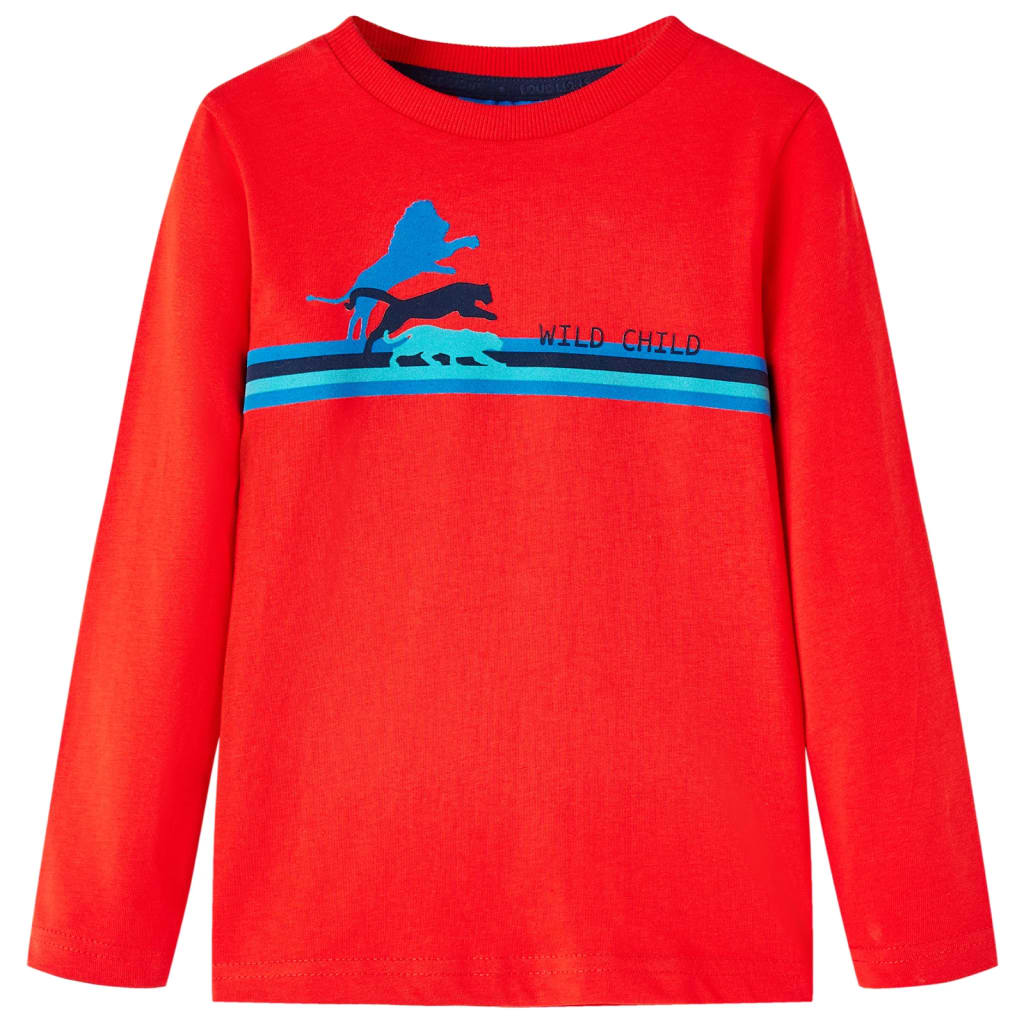 VidaXL Chemise enfant à manches longues 104 rouge