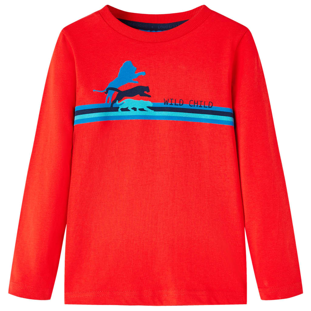 VidaXL Chemise enfant à manches longues 140 rouge