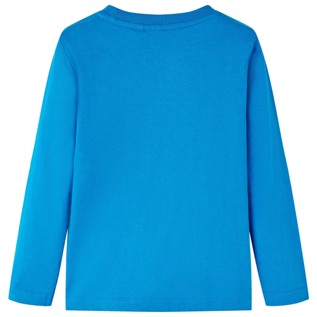 VidaXL Chemise enfant à manches longues 116 bleu cobalt