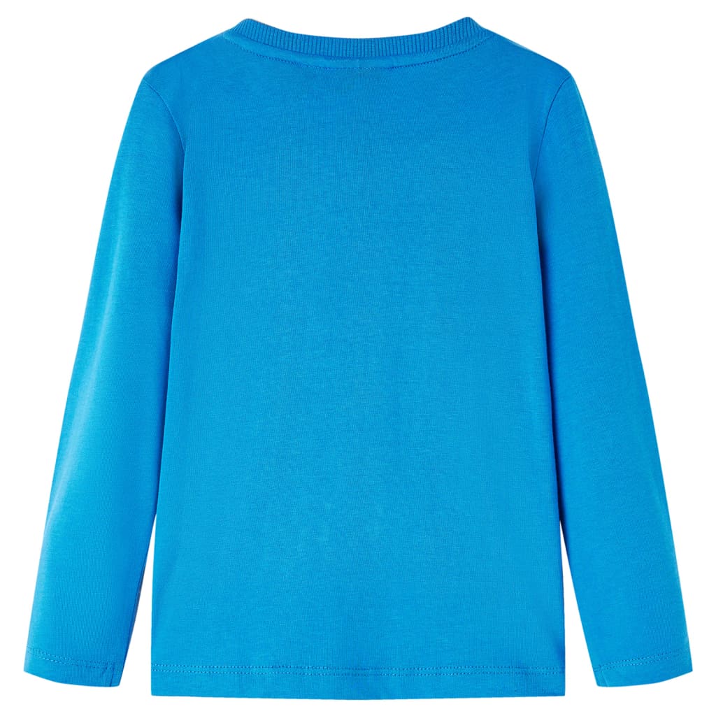 VidaXL Chemise enfant à manches longues 116 bleu cobalt