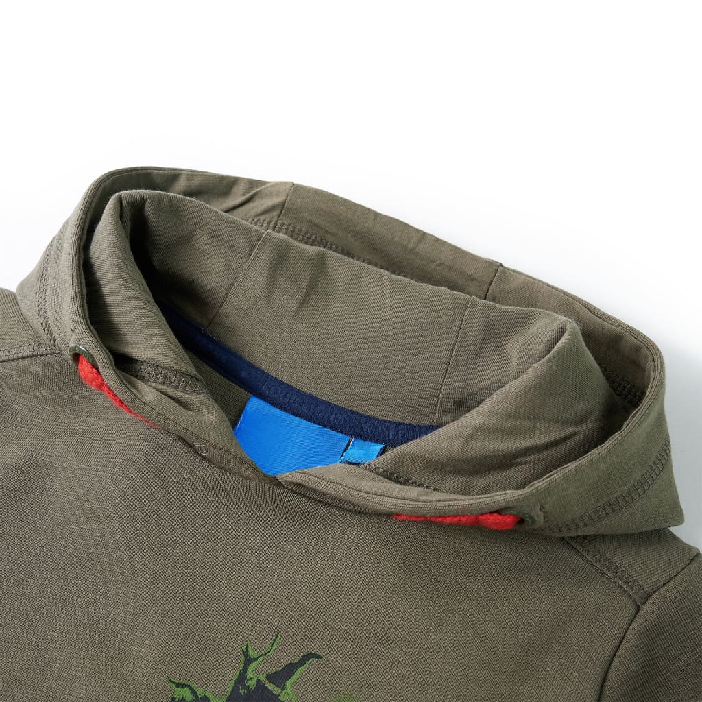 VidaXL Pull enfant à capuche 104 kaki