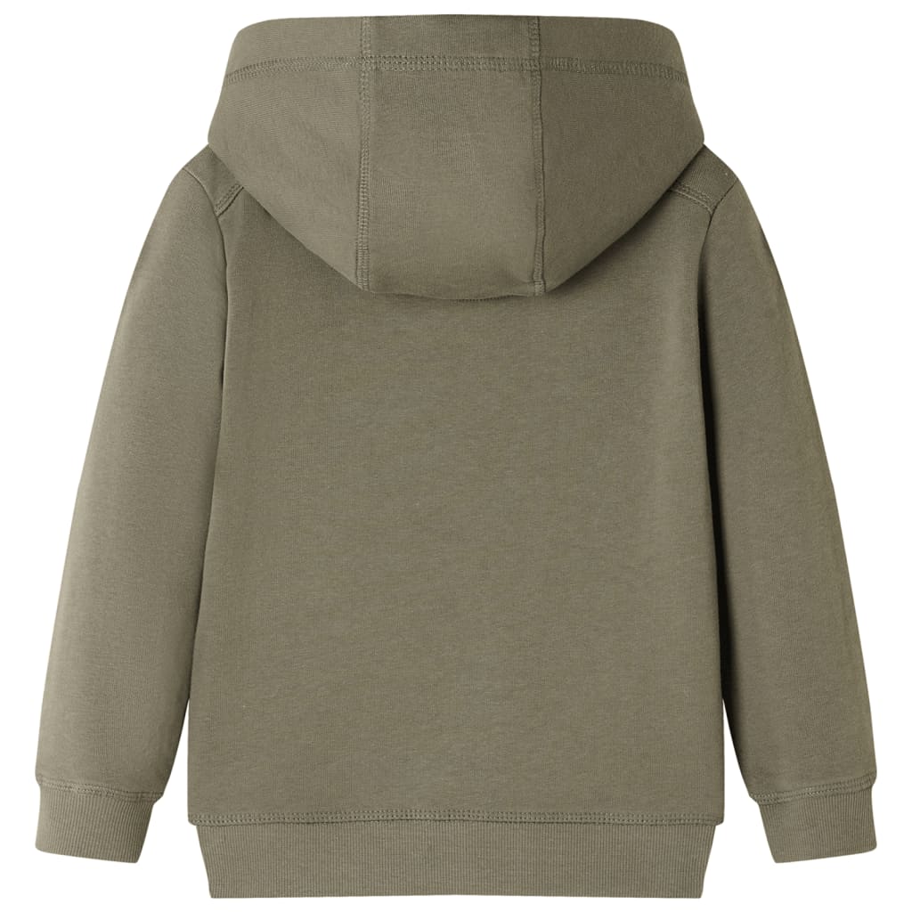 VidaXL Pull enfant à capuche 116 kaki