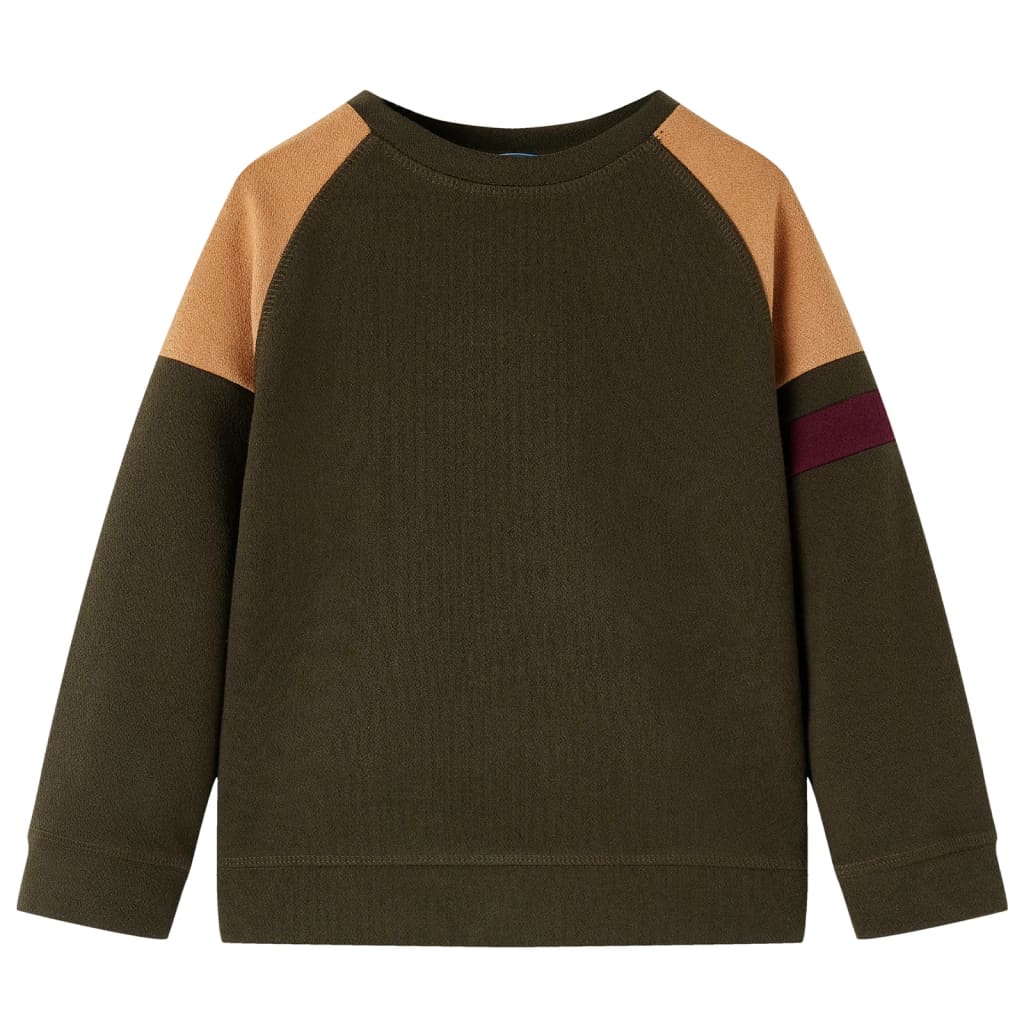 VidaXL Pull enfant 104 kaki foncé et camel