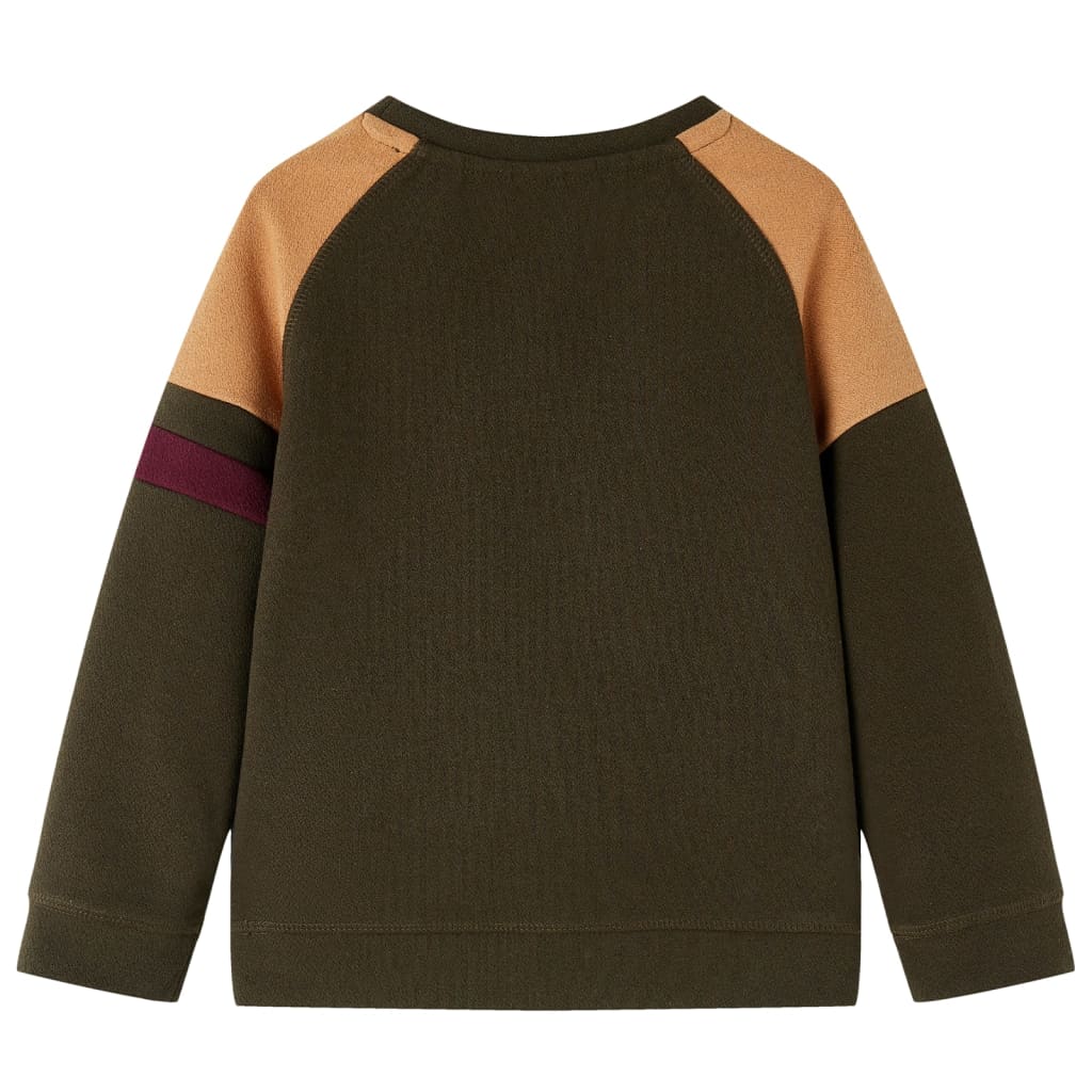VidaXL Pull enfant 140 kaki foncé et camel