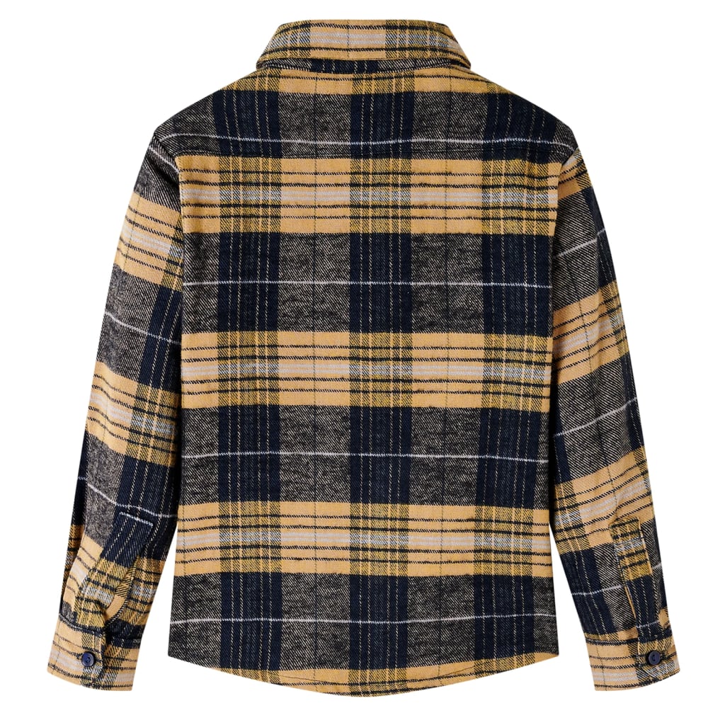 VidaXL Chemise enfant à carreaux 92 jaune et noir