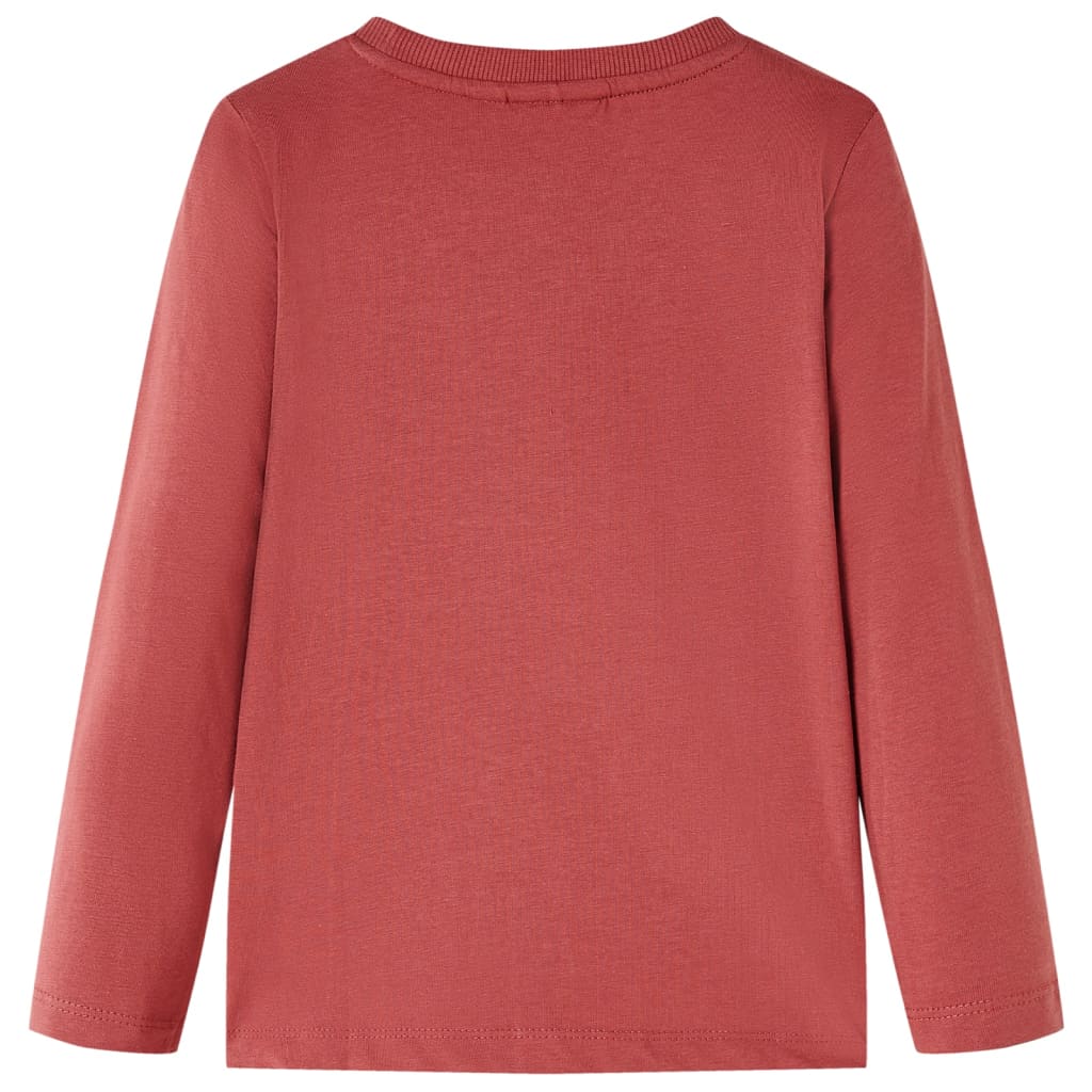 VidaXL Chemise enfant à manches longues 104 rouge marron