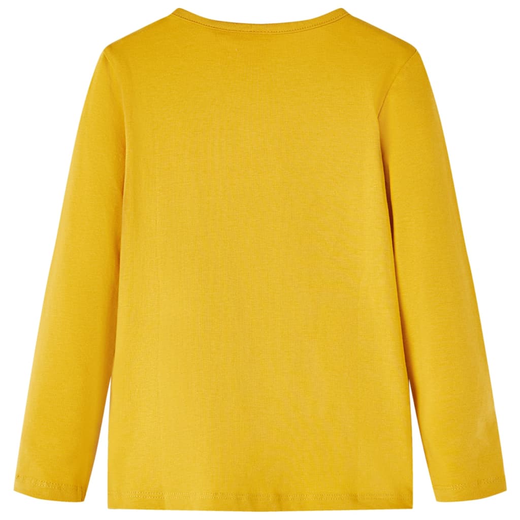 VidaXL Chemise enfant à manches longues 140 ocre foncé