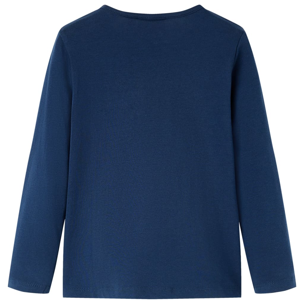 VidaXL Chemise enfant à manches longues 128 bleu marine