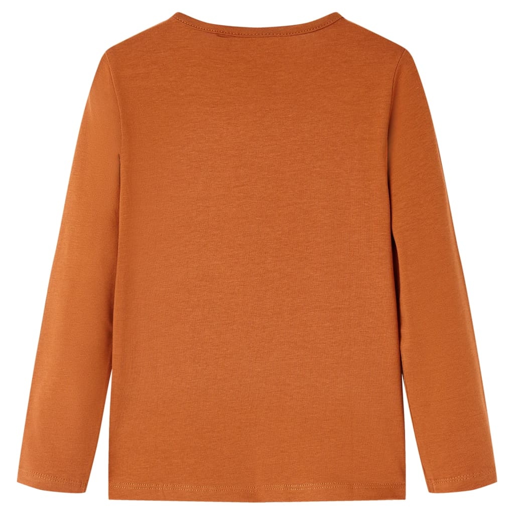 VidaXL Chemise enfant à manches longues 140 couleur cognac