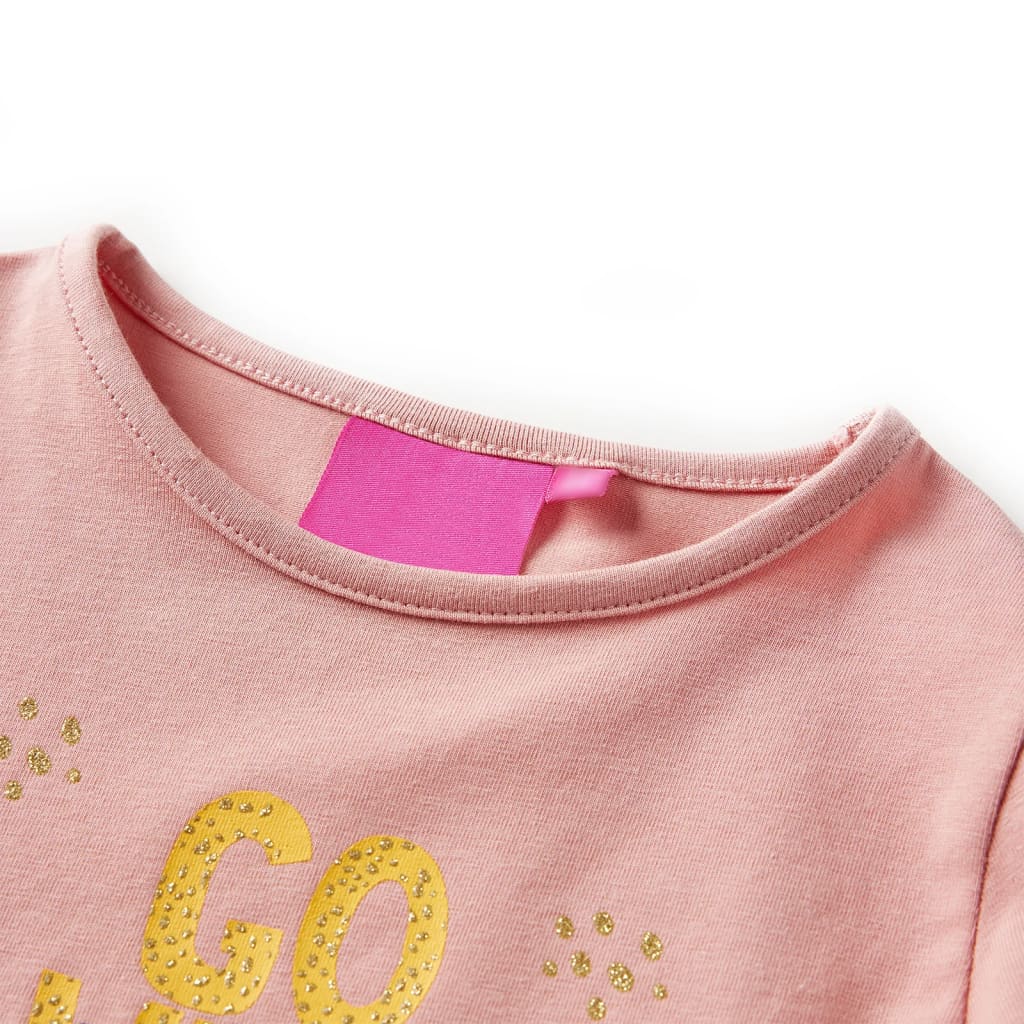 VidaXL Chemise enfant à manches longues 128 rose clair