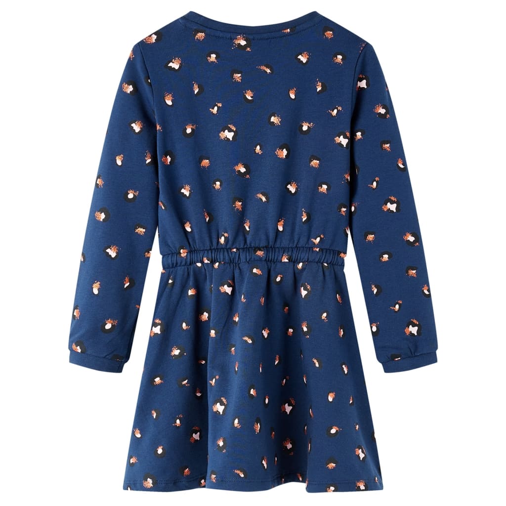 VidaXL Robe enfant à manches longues 104 bleu marine