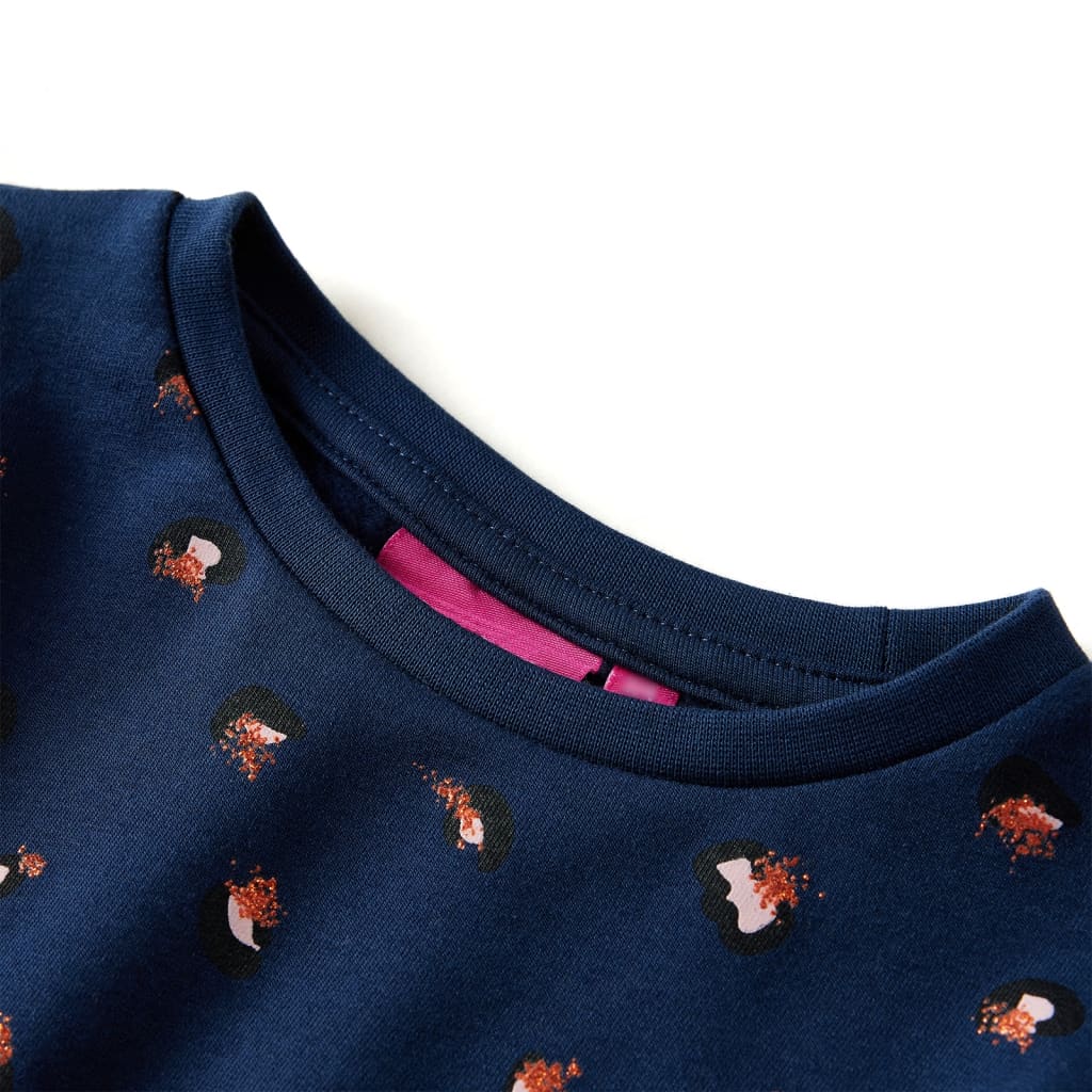 VidaXL Robe enfant à manches longues 104 bleu marine