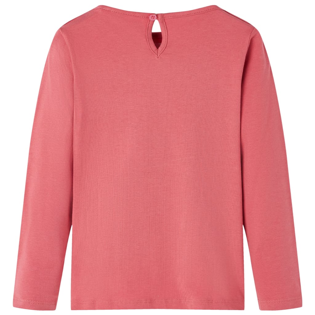 VidaXL Chemise enfant à manches longues 128 vieux rose