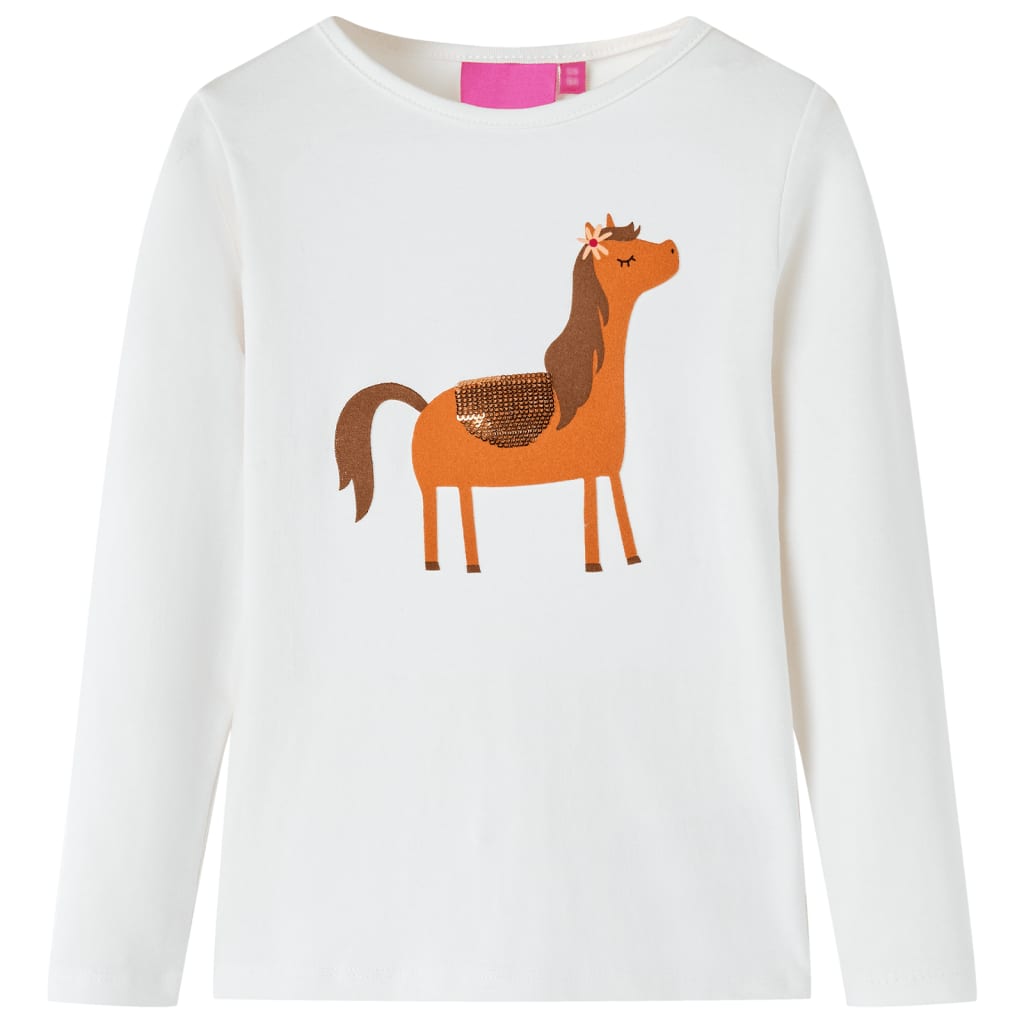 VidaXL Chemise enfant à manches longues 92 couleur écru