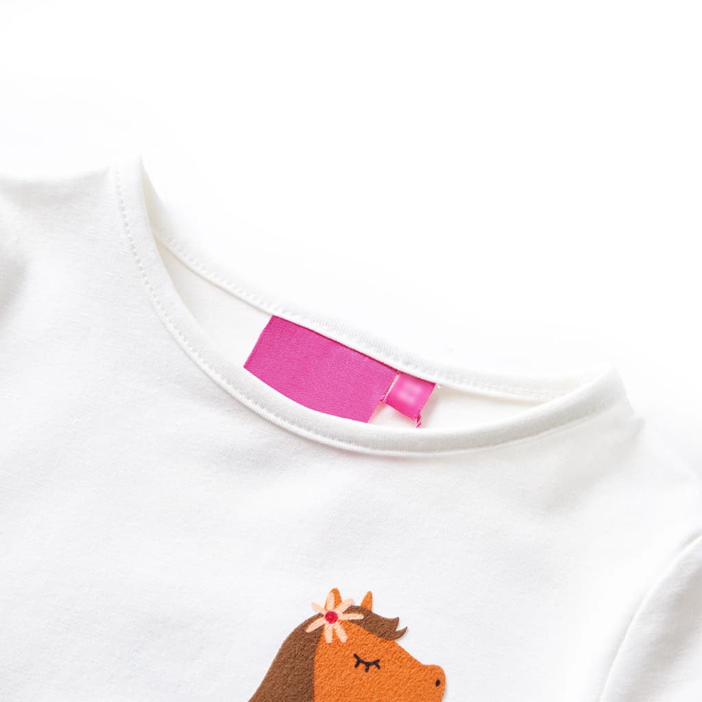 VidaXL Chemise enfant à manches longues 92 couleur écru